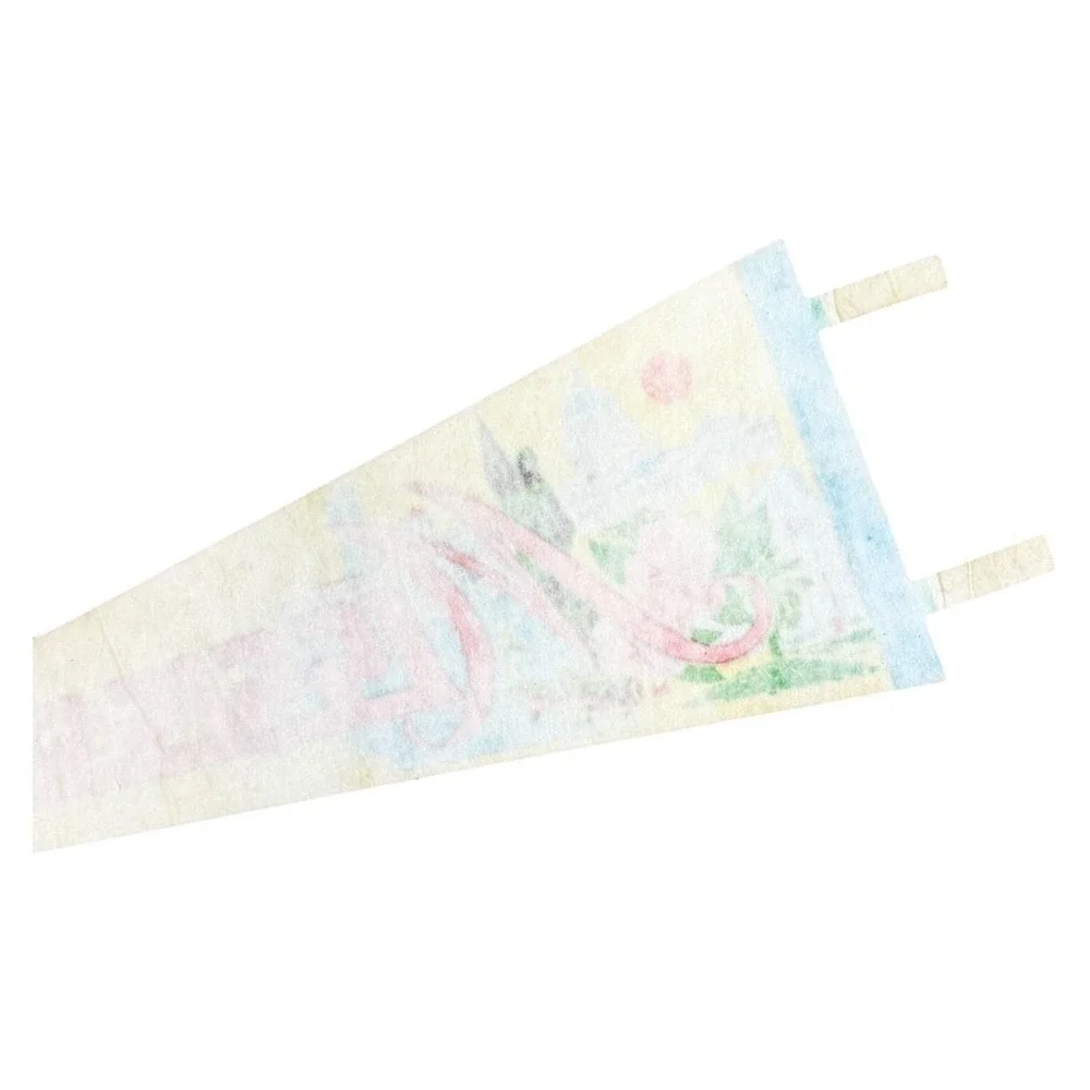 Vintage Mississippi Souvenir Felt Pennant 1960s Yellow State Landmarks 25 in‎